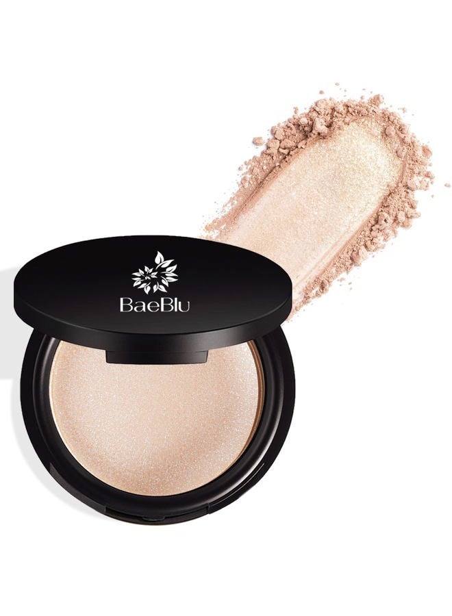 BaeBlu Best Organic 100% Natural Vegan Highlighter Makeup, Made in USA, Pressed Powder Highlighter , Luminessence - Image 1